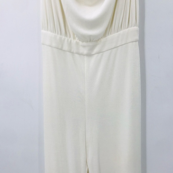 Misha Moyra Pantsuit Cowl Neck Jumpsuit Ivory Size 8 - Picture 6 of 13